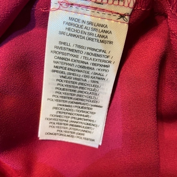 Lauren Ralph Lauren Women's Georgette Dress 12 Pink Striped One-Shoulder Wedding - Picture 9 of 10